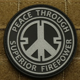 Nášivka PEACE plast ČERNÁ