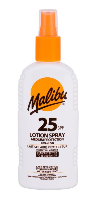 Malibu Lotion Spray Opalovací přípravek na tělo 200 ml SPF25 unisex