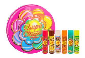 Lip Smacker Chupa Chups balzám na rty 6 x 4 g + plechová krabička
