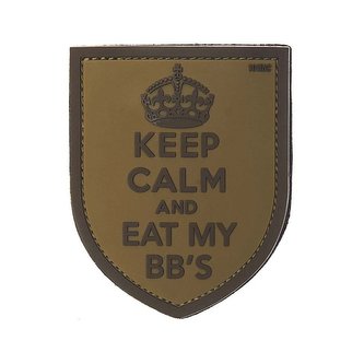 Nášivka 3D plastová KEEP CALM AND EAT MY BB´S