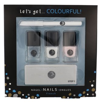 2K Let´s Get lak na nehty 3x 5 ml + tužka na nehty 2 g + pilník na nehty 1 ks