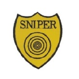 Nášivka SNIPER s terčem - ŽLUTÁ