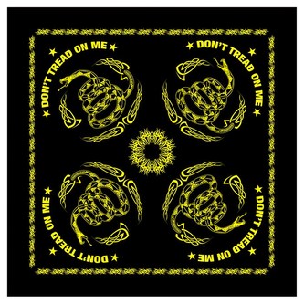 Šátek DON´T TREAD ON ME 55 x 55 cm ČERNÝ
