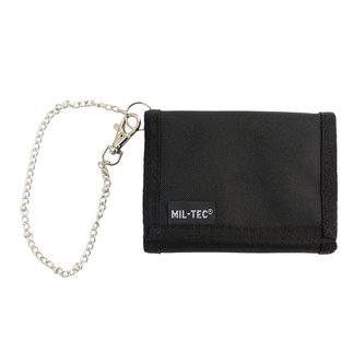 Peněženka s bezpečnostním řetízkem ČERNÁ