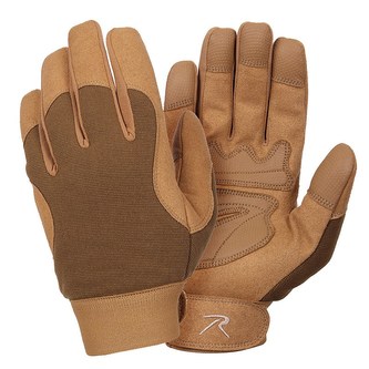 Rukavice MILITARY MECHANICS COYOTE BROWN vel.XL