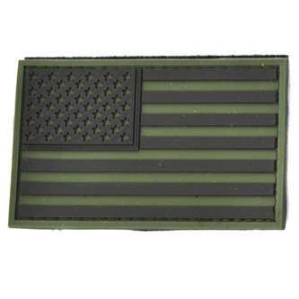 Nášivka VLAJKA USA plast ZELENÁ