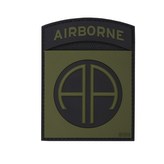 Nášivka 3D plastová AIRBORNE 82nd ZELENÁ