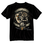 Triko USMC BULDOG ČERNÉ vel.XXL