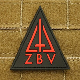 Nášivka MILITARY POLICE ZBV TRIANGLE plast ČERNÁ/ČERVENÁ