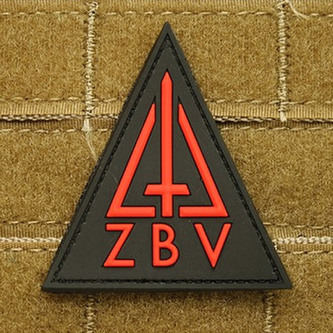 Nášivka MILITARY POLICE ZBV TRIANGLE plast ČERNÁ/ČERVENÁ