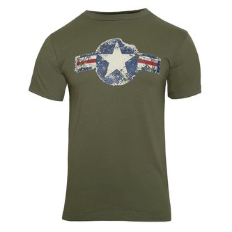 Triko VINTAGE ARMY AIR CORP ZELENÉ vel.M