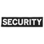 Nášivka SECURITY velká ČERNÁ s bílou nití VELCRO