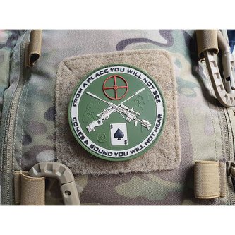 Nášivka SNIPER DEATH SPADE plast velcro MULTICAM