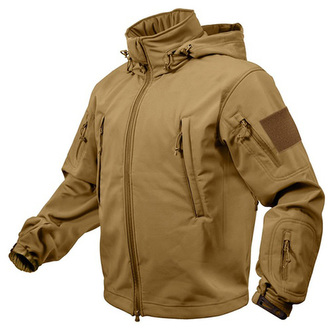 Bunda TACTICAL s kapucí softshell COYOTE vel.5XL