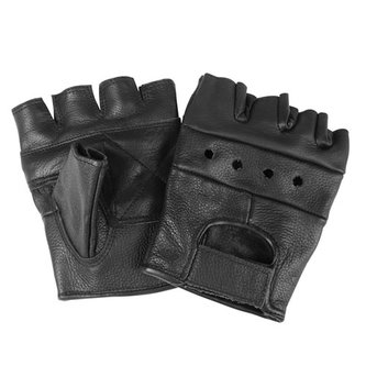 Rukavice BIKER bez prstů ČERNÉ vel.XS