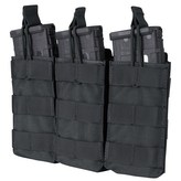 Sumka MOLLE trojitá na zásob. 3xM4 otevřená ČERNÁ
