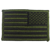 Nášivka US vlajka reverzní 5 x 7,5 cm ZELENO-ČERNÁ