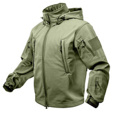 Bunda TACTICAL s kapucí softshell ZELENÁ vel.XL