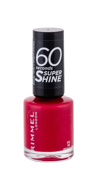 Rimmel London 60 Seconds Lak na nehty Super Shine 8 ml 312 Be Red-y pro ženy