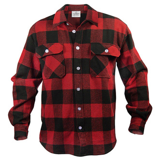 Košile dřevorubecká FLANNEL kostkovaná ČERVENÁ vel.XXL Košile dřevorubecká FLANNEL kostkovaná ČERVENÁ vel.XXL