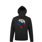 Mikina CZECH PUNISHER s kapucou ČERNÁ vel.M