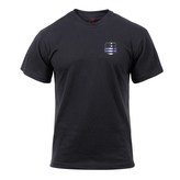 Triko THIN BLUE LINE US odznak vlajka ČERNÉ vel.3XL