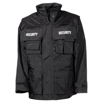Bunda SECURITY nepromokavá ČERNÁ vel.XXL