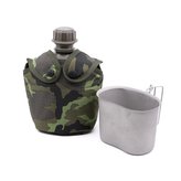 Láhev polní AČR MNS s obalem vz.95 les a pítkem použitá