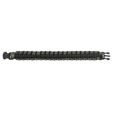 Náramek SURVIVAL PARACORD OLIV-ČERNÝ 17,5 cm