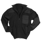 Svetr na zip s kapsou ČERNÝ vel.56