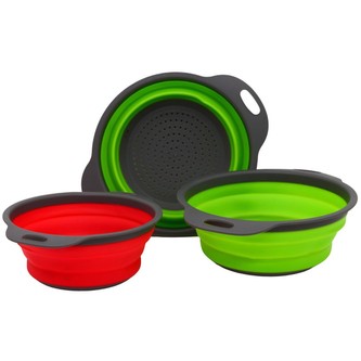 Sada skládacích cedníků 3 ks, materiál silikon