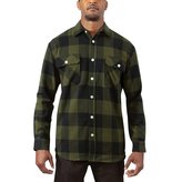 Košile dřevorubecká FLANNEL kostkovaná OLIVE DRAB vel.L