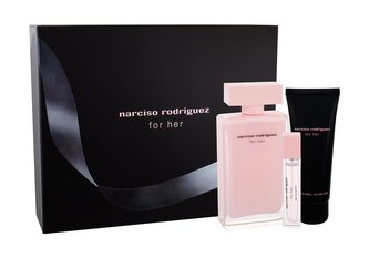 Narciso Rodriguez For Her parfémovaná voda 100 ml + tělové mléko 75 ml + parfémovaná voda 10 ml