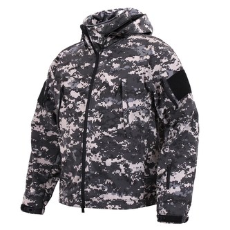 Bunda TACTICAL s kapucí softshell DIGITAL URBAN vel.XL
