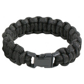 Náramek SURVIVAL PARACORD ČERNÝ 23 cm