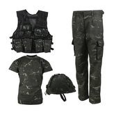Komplet dětský taktický ARMY COMBO BTP BLACK vel.7-8