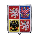Nášivka ČR znak velký s bílým lemem BAREVNÁ