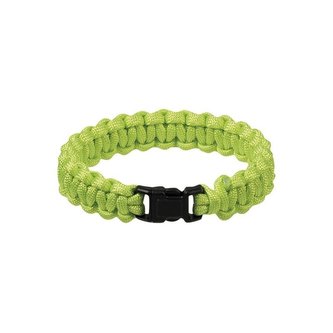 Náramek PARA 15mm reflexní NEONOVÁ ZELENÁ vel.XL/10"