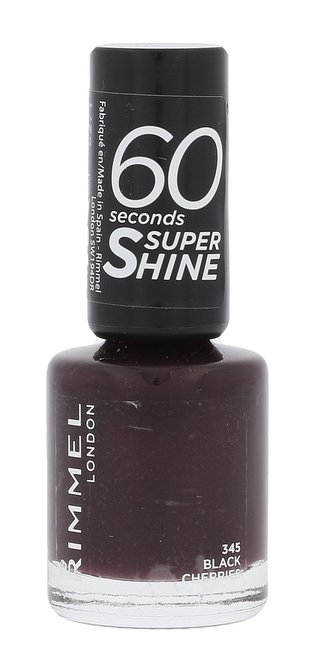 Rimmel London 60 Seconds Lak na nehty Super Shine 8 ml 345 Black Cherries pro ženy