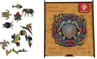 Puzzle "Mandala Turtle", dřevěné, A4, 90 ks, PANTA PLAST 0422-0004-07