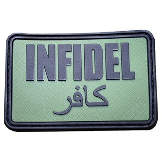 Nášivka INFIDEL plast velká ZELENÁ