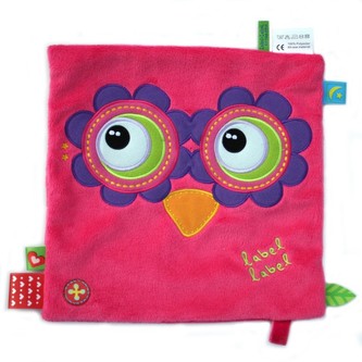 LABEL-LABEL - Hracia dečka Štvorec, sovička ružová