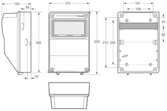 v502 - ZSF30101000.V /3958  Zás.skříň IP54 pouze vydrátovaná