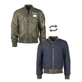 Bunda letecká TOMCAT oboustranná ZELENÁ/MODRÁ vel.L