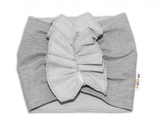 BABY NELLYS Dětská čelenka Turban, šedá, 2 - 3 roky; 92/98 (18-36m)