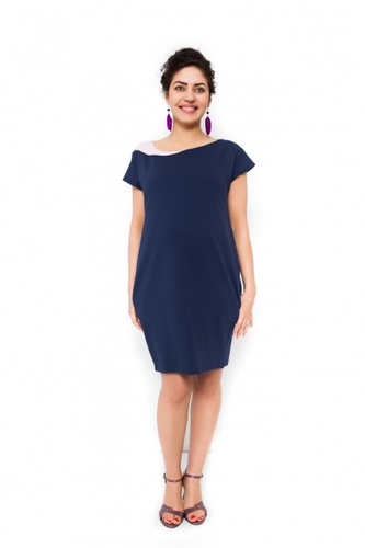 Be MaaMaa Těhotenské šaty Donata - granátová; M (38)