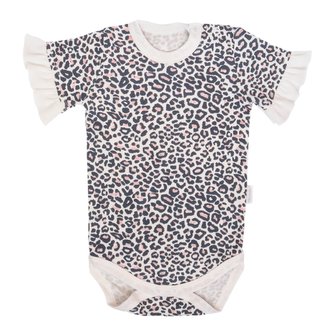 Mamatti Dětské body kr. rukáv, Gepardík, s volánkem, vel. 80