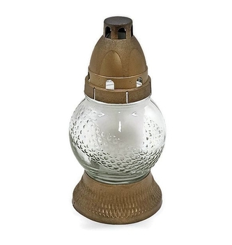 Hřbitovní sklo 18cm svíčka vklad 30g  Z459CI