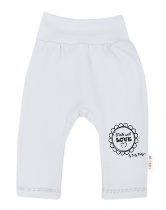 Kojenecké tepláčky Made with love, Baby Nellys, šedé, vel. 74; 74 (6-9m)