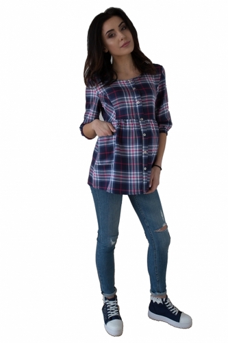 Be MaaMaa Těhotenská tunika kr. rukáv - kostka, vel. XXL; XXL (44)